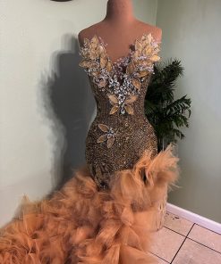 Gold corset dress,