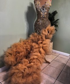 gold corset dress